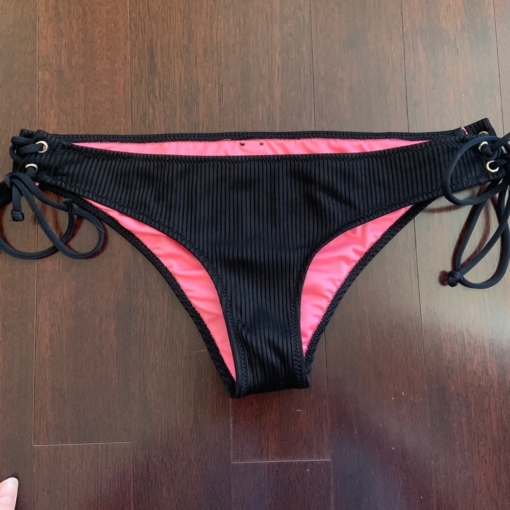 VS Pink Mini Cheekster Ribbed Bikini Bottoms